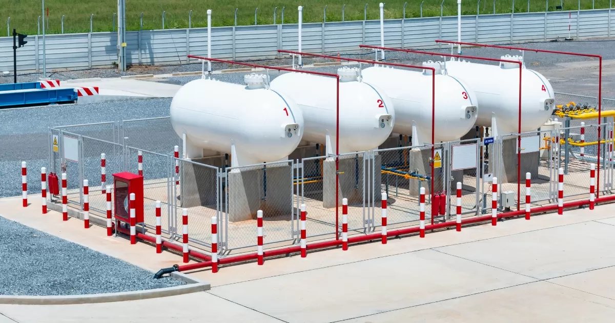 Central de GLP com tanques instalados